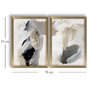 Wallity Cuadros Decorativos enmarcados en MDF Negro, Gris y Beige (2 piezas)